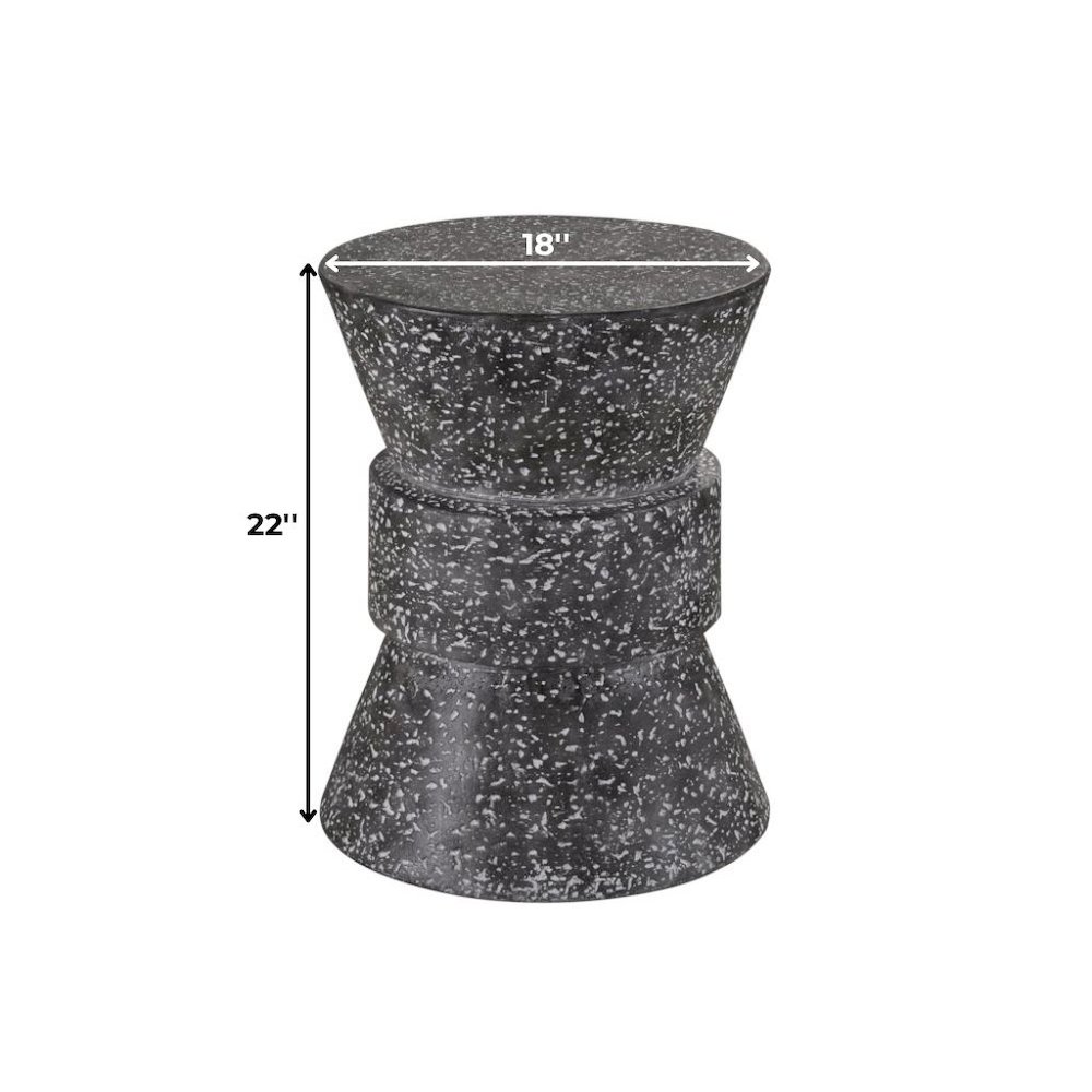 Gray Concrete  Accent Table for Patio or Living Room Use – Round Side Table. Picture 5
