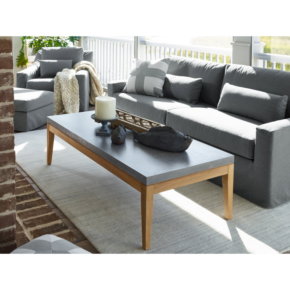 Chesapeake Cocktail Table In Grade A Natural Teak Color. Picture 4