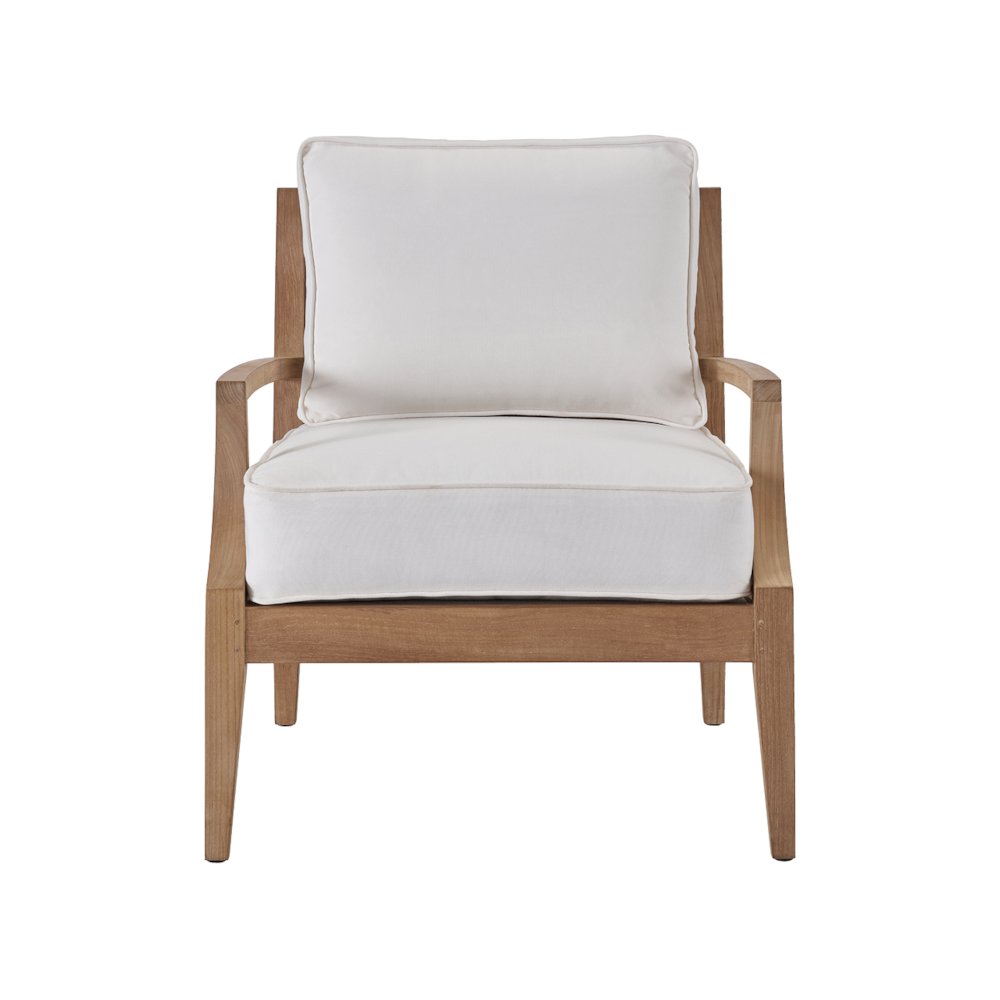 Chesapeake Lounge Chair In Beige Wicker/Grade A Natural Teak Color. Picture 1