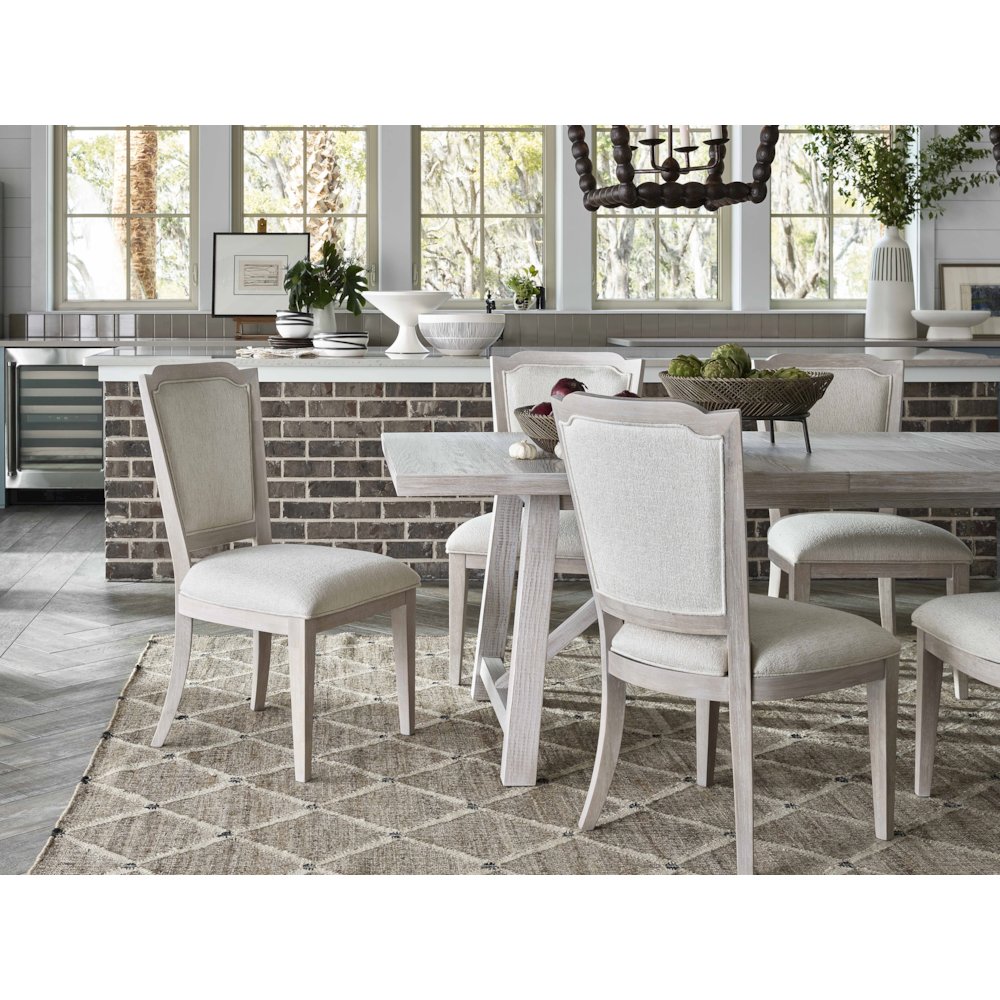 Getaway Upholstered Back Side Chair (Set Of 2) In Sea Oat Color. Picture 4