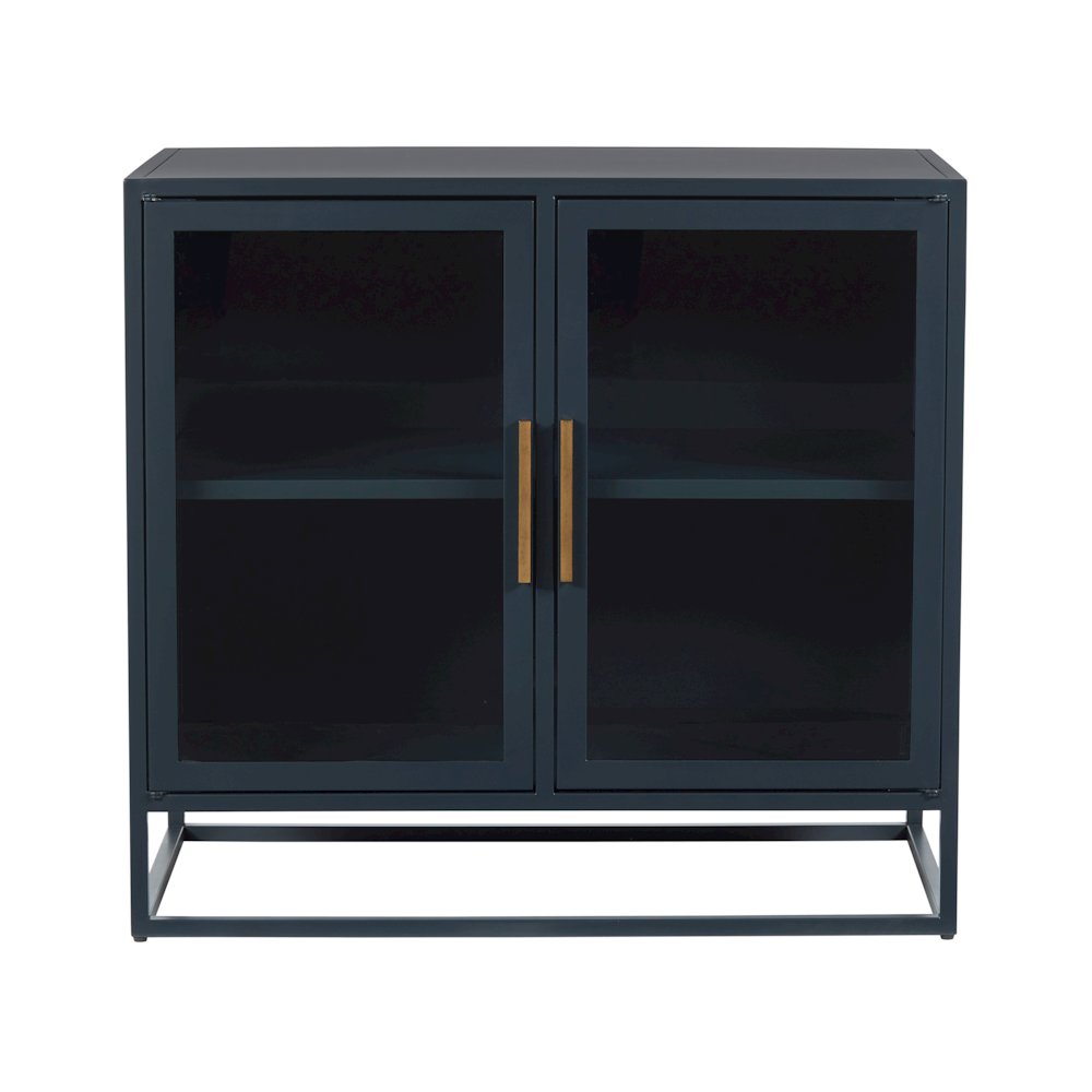 Santorini Metal Kitchen Cabinet In Cerulean Blue Color. Picture 1