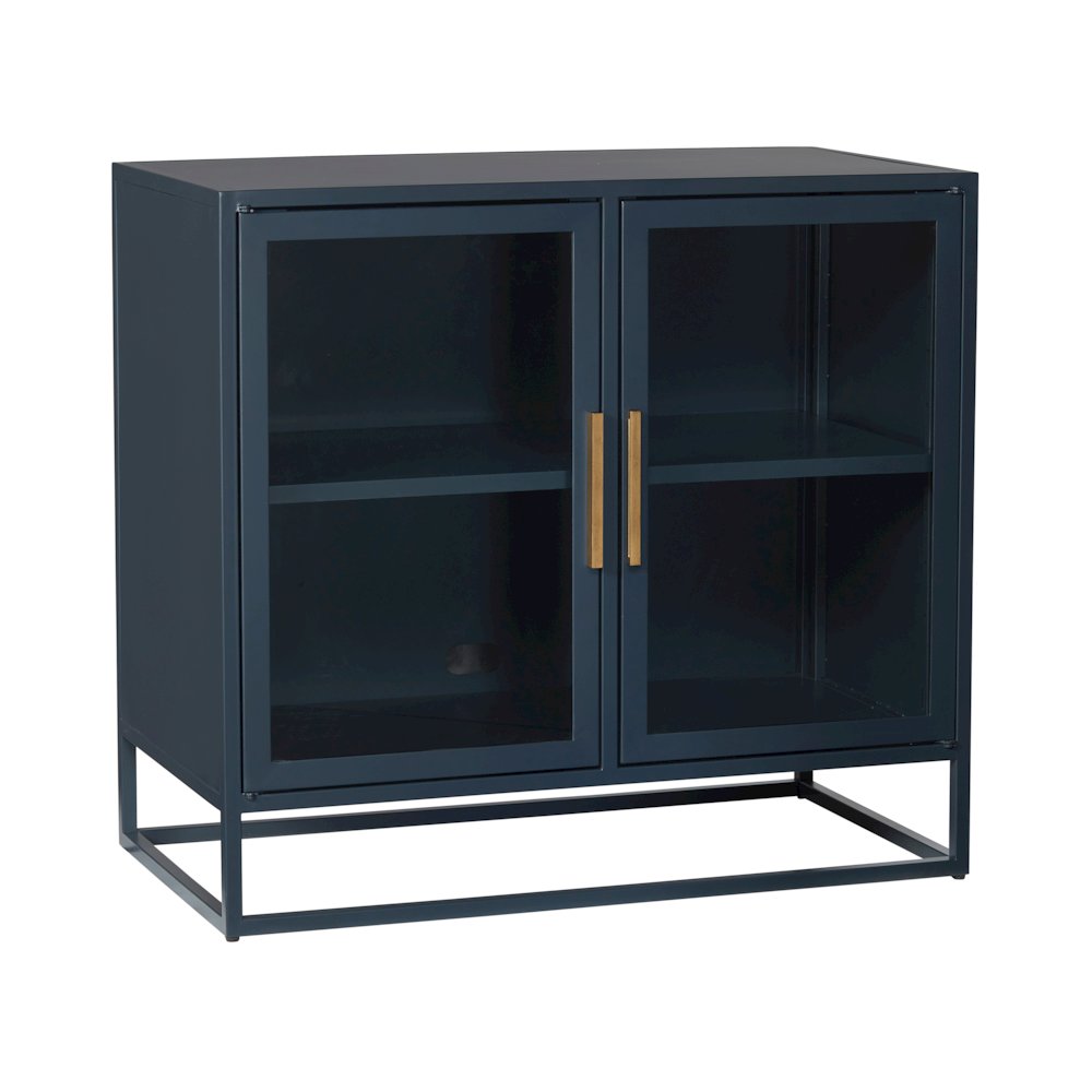 Santorini Metal Kitchen Cabinet In Cerulean Blue Color. Picture 2
