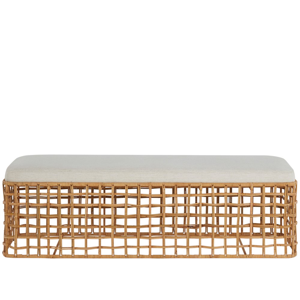 Rattan Bench In Natural Rattan Color. Picture 1