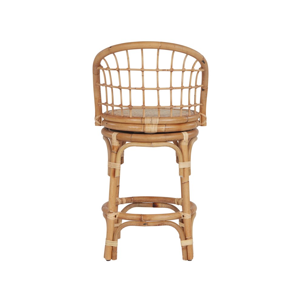 Rattan Counter Stool In Natural Rattan Color. Picture 3