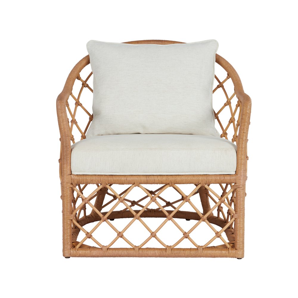 Miramar Accent Chair In Natural Rattan Color. Picture 1