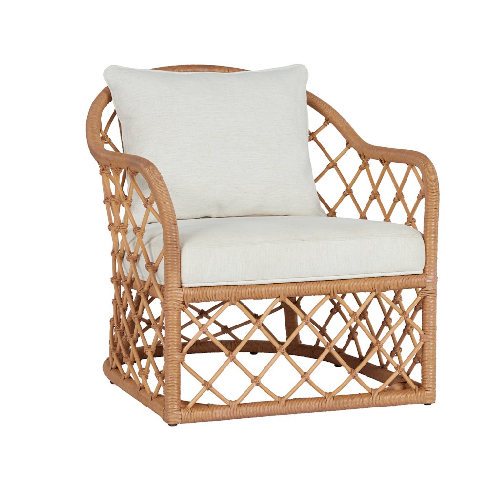 Miramar Accent Chair In Natural Rattan Color. Picture 2