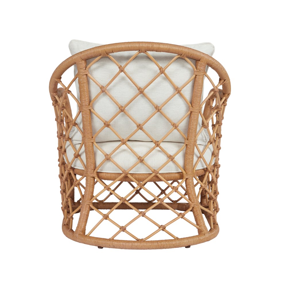 Miramar Accent Chair In Natural Rattan Color. Picture 3