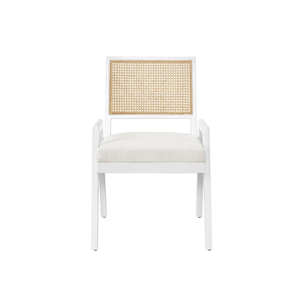 Sonora Arm Chair Pair In Cane/Glacier Color. Picture 1