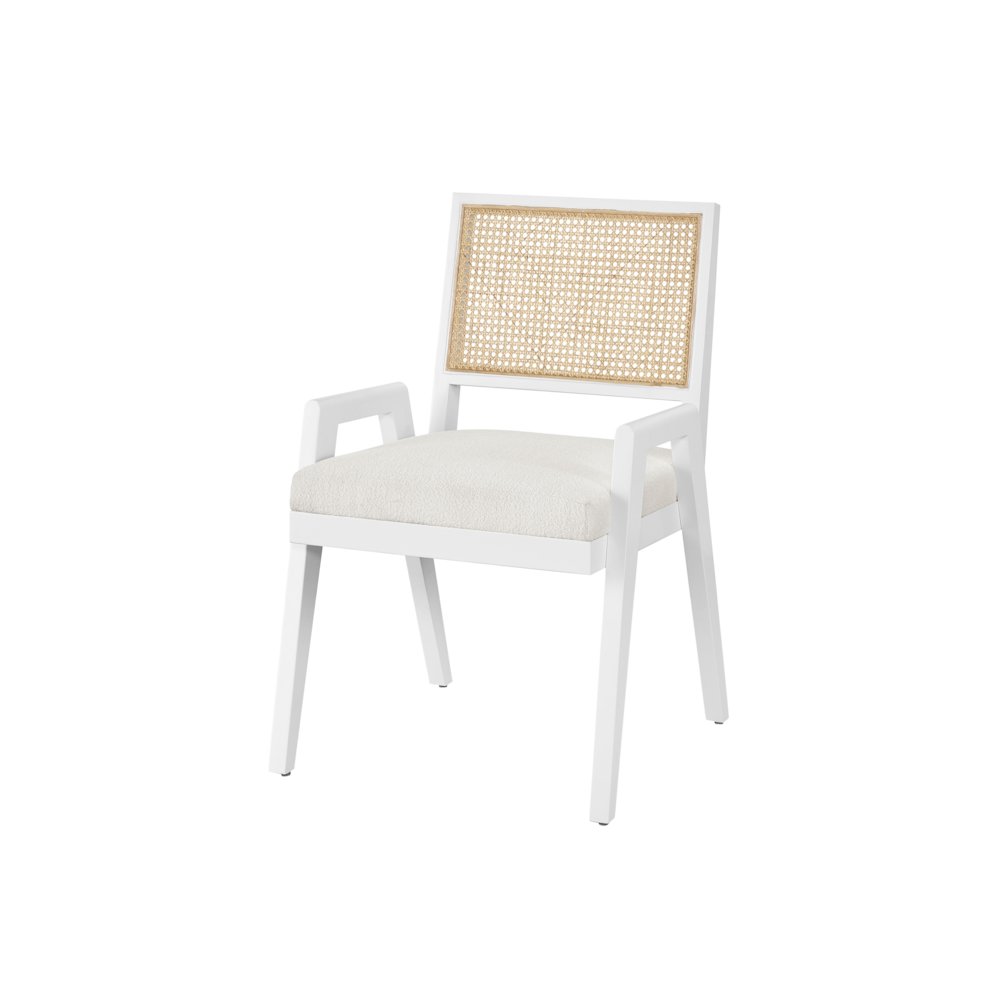 Sonora Arm Chair Pair In Cane/Glacier Color. Picture 2