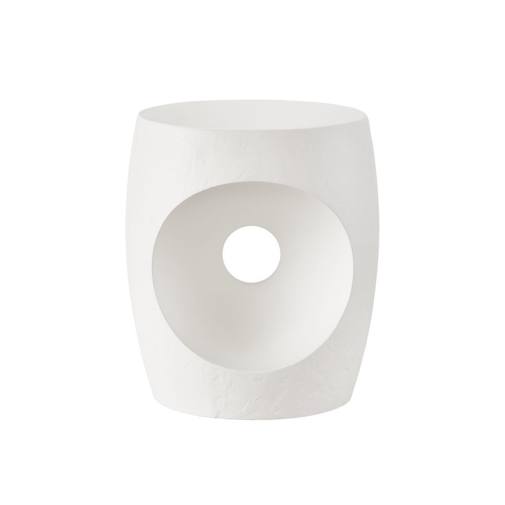 Canyo Accent Table In Abaco White Color. Picture 1