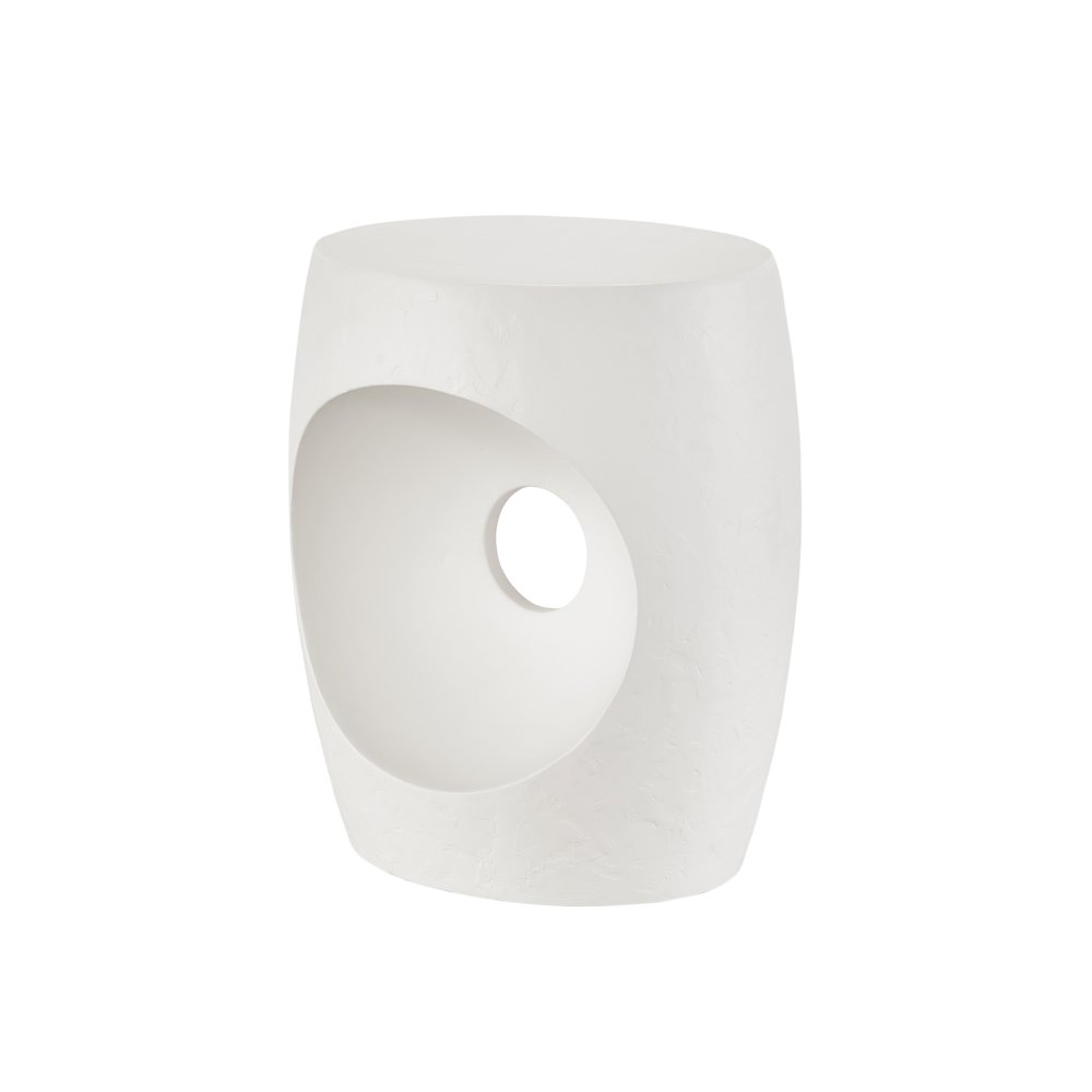 Canyo Accent Table In Abaco White Color. Picture 2