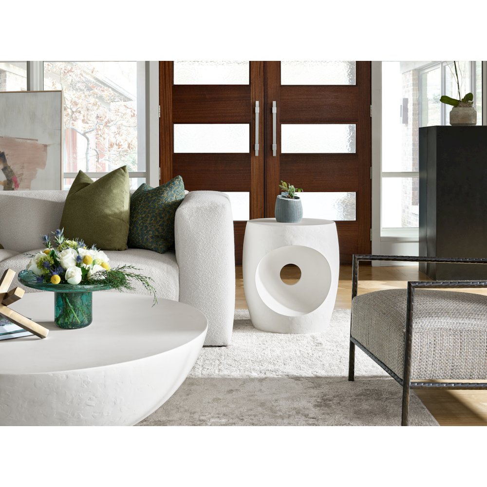 Canyo Accent Table In Abaco White Color. Picture 4