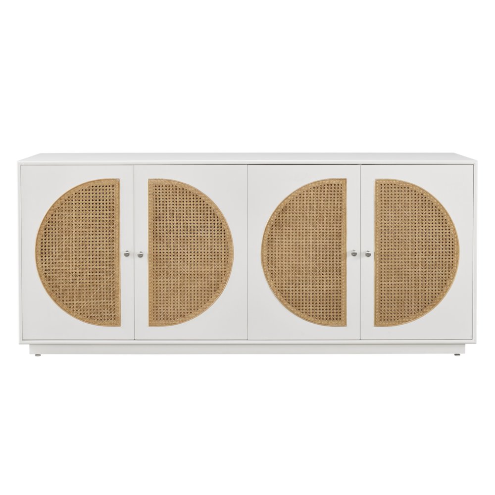 Nomad Credenza In Cane/Glacier Color. Picture 1