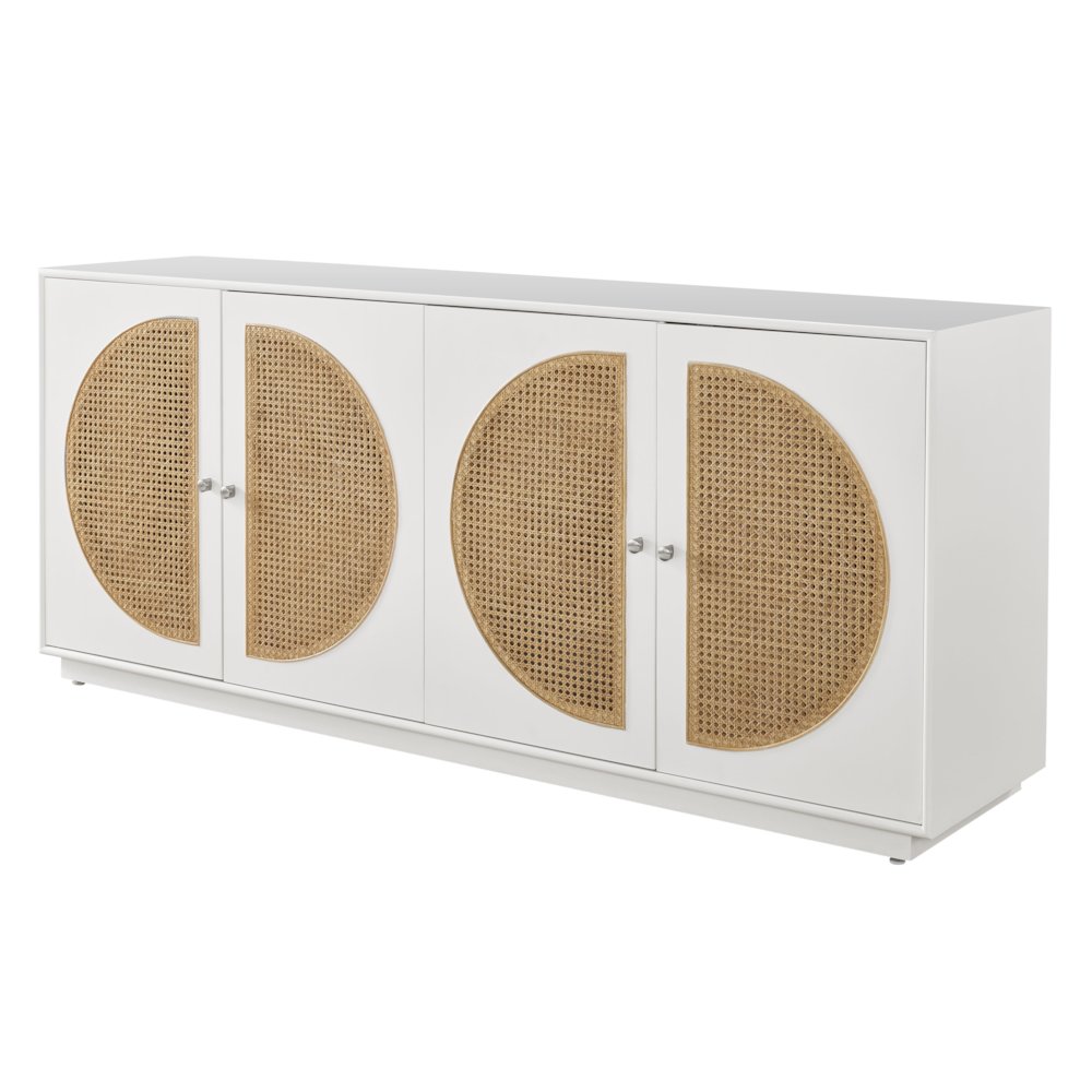 Nomad Credenza In Cane/Glacier Color. Picture 3