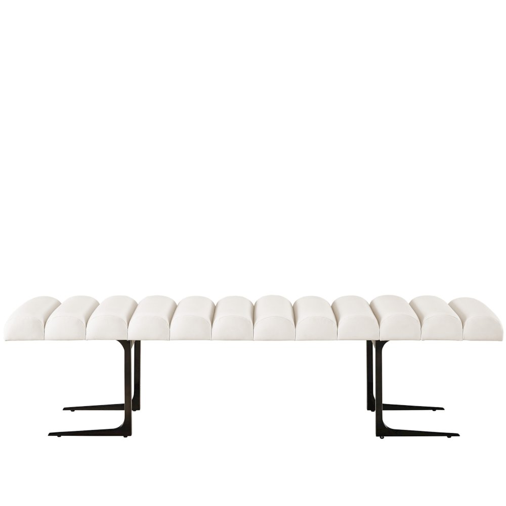 Devereux Bed Bench In Satin Bronze Color. Picture 1