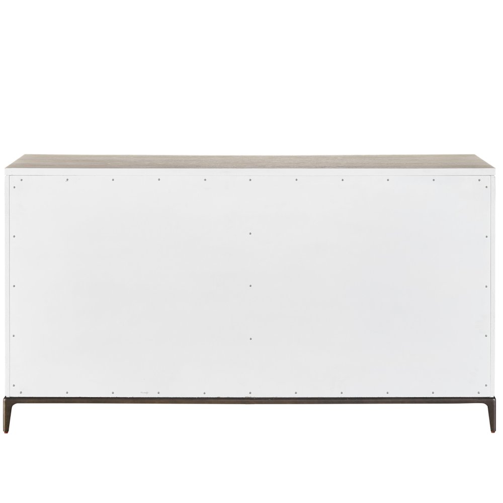 Maren Drawer Dresser In Silver Lining/Sati Bronze Metal Base Color. Picture 3