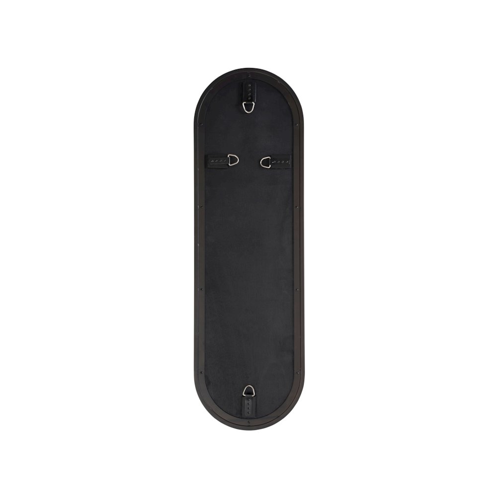 Metal Accent Mirror In Soft Matte Black Color. Picture 2