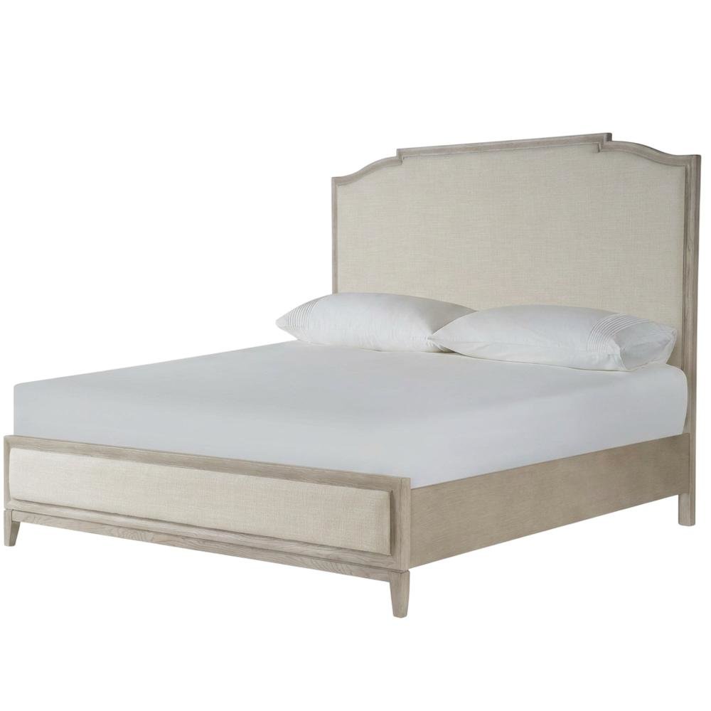 King-sized Panel Bed in Rolling Fog Gray with Distressed Finish. Picture 5
