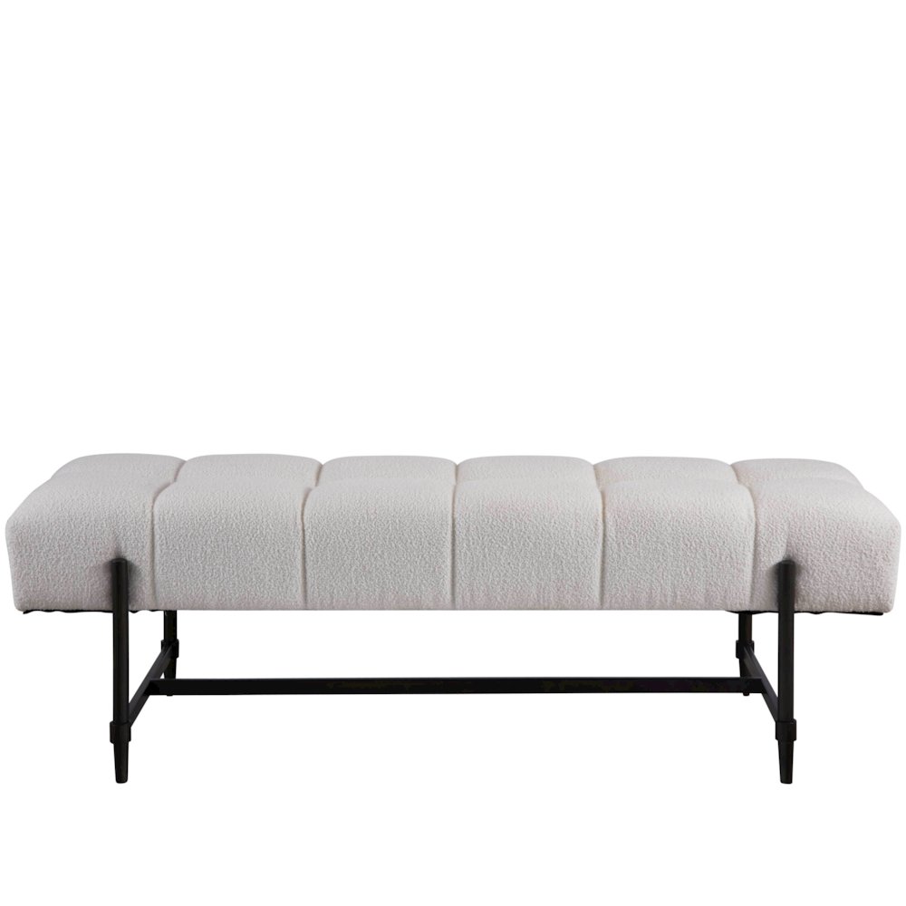 Bench In Soft Matte Black Color. Picture 1
