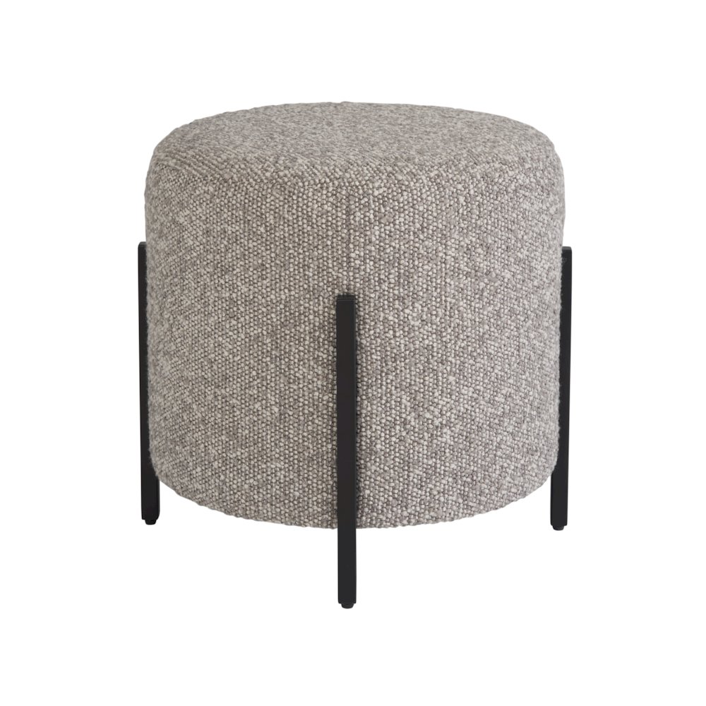 Pouf In Soft Matte Black Color. Picture 1