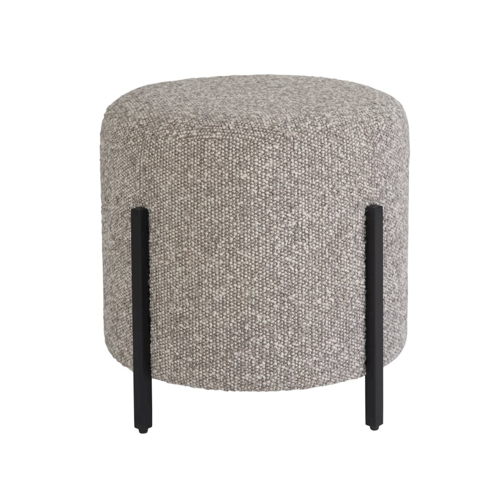 Pouf In Soft Matte Black Color. Picture 2