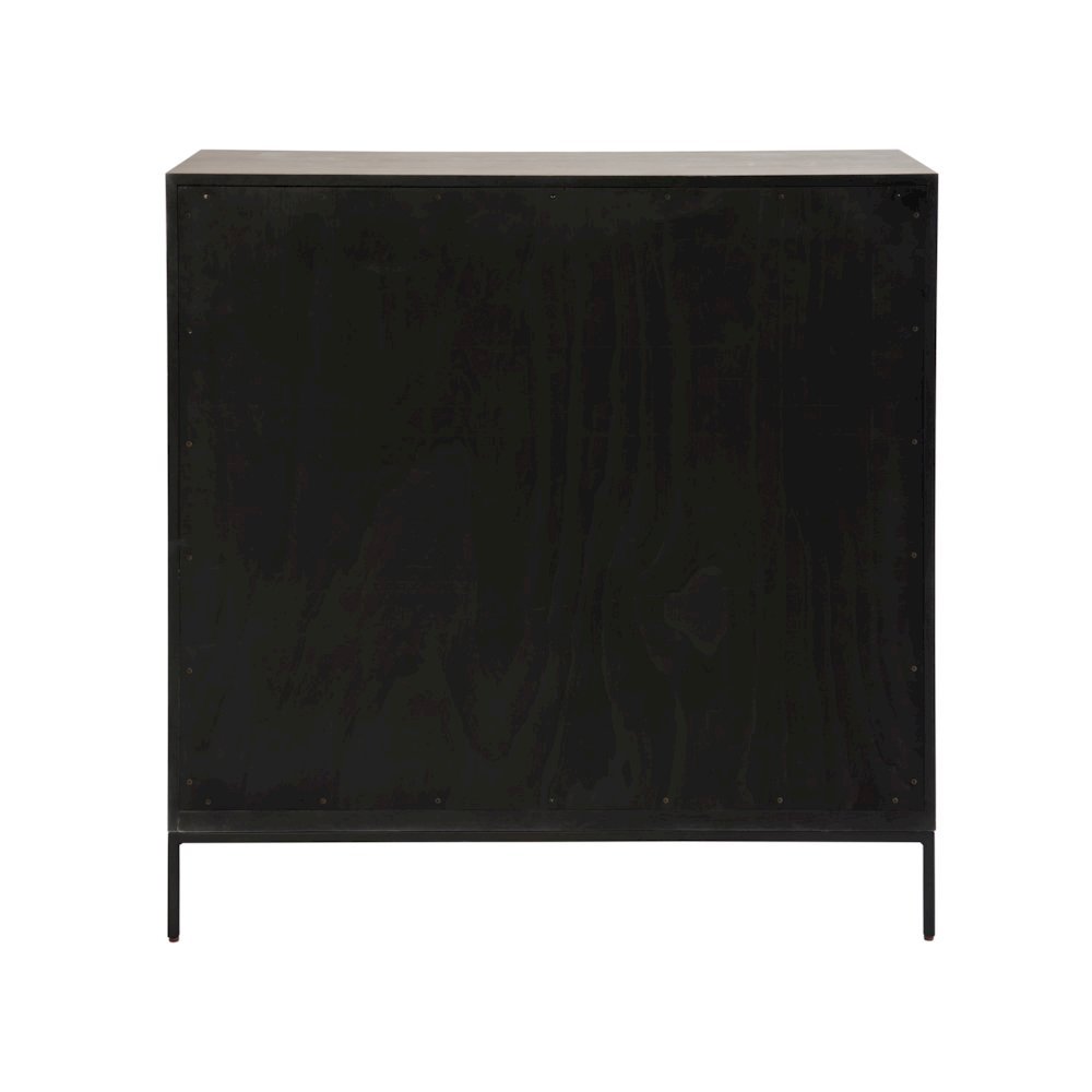 Gray Wood Bar Cabinet with Wine Storage and Pull-Out Work Surface. Picture 6