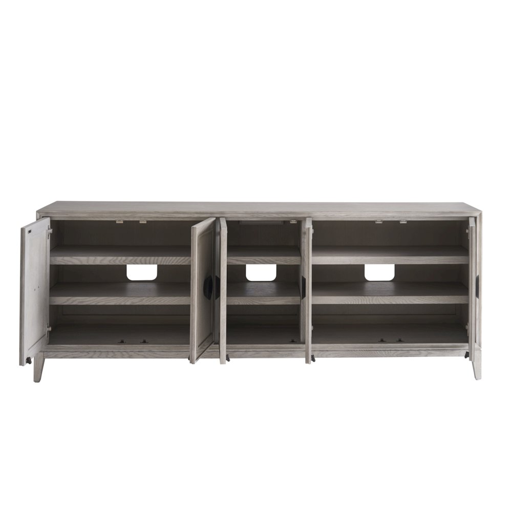 Entertainment Credenza In Rolling Fog Color. Picture 3