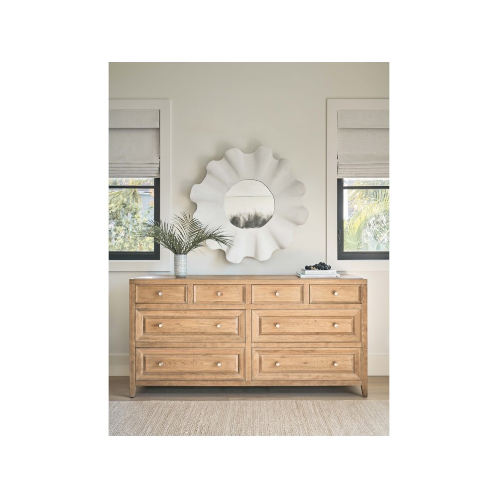 Scallop Mirror In Shell White Color. Picture 3