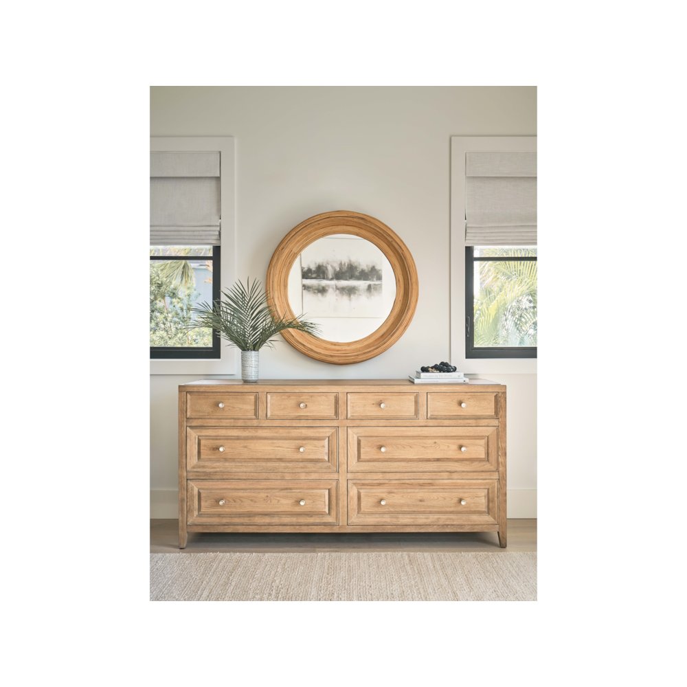 Lakeway Mirror In Natural Rattan Color. Picture 3