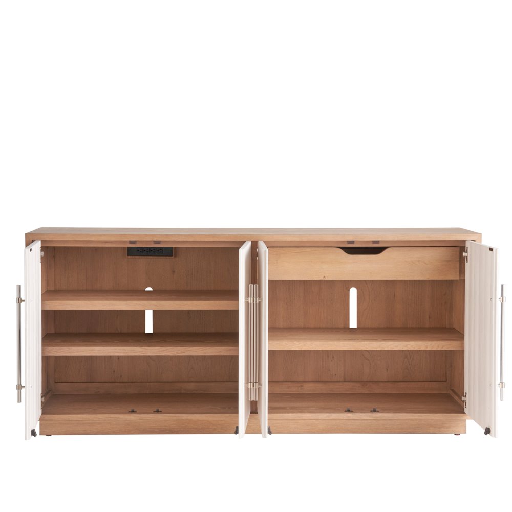 Camden Credenza In White Sand/Sand Dune Color. Picture 2