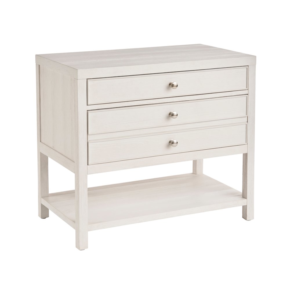 Saugatuck Nightstand In White Sand Color. Picture 2