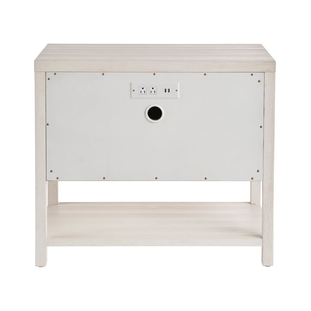 Saugatuck Nightstand In White Sand Color. Picture 3