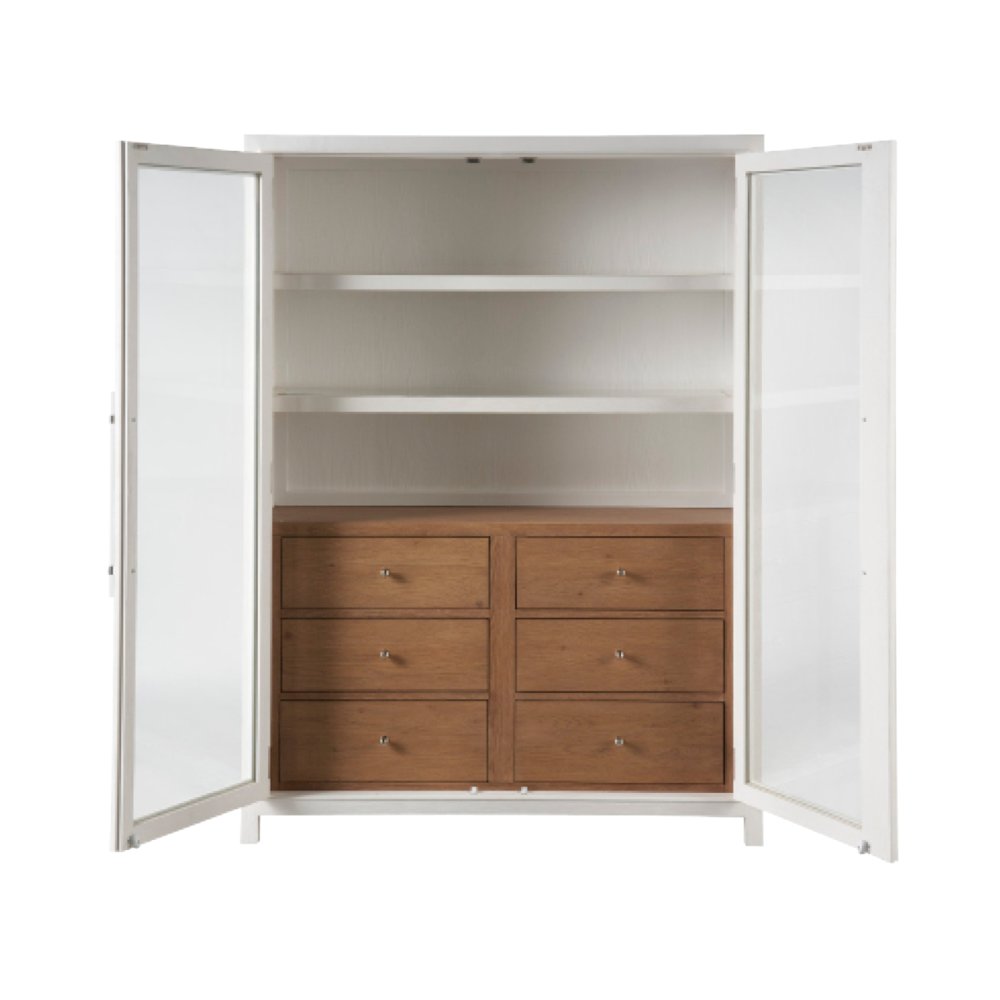 Seaside Display Cabinet In White Sand/Sand Dune Color. Picture 3