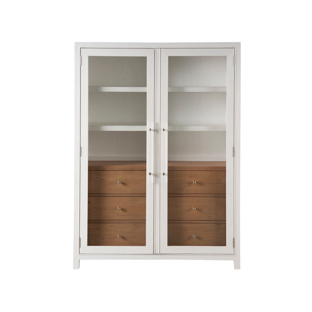 Seaside Display Cabinet In White Sand/Sand Dune Color. Picture 1