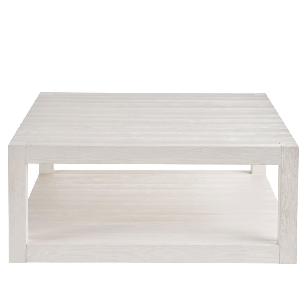Hermosa Square Cocktail Table In White Sand Color. Picture 1