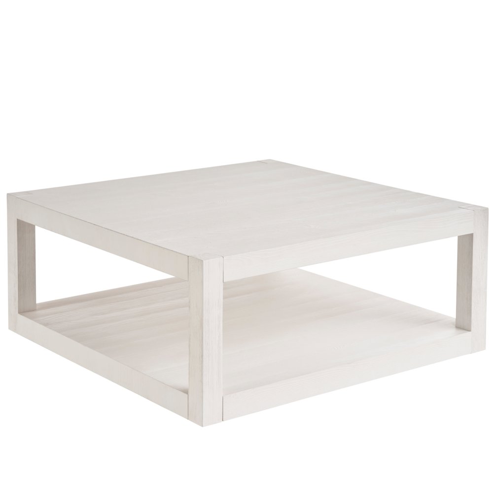 Hermosa Square Cocktail Table In White Sand Color. Picture 2