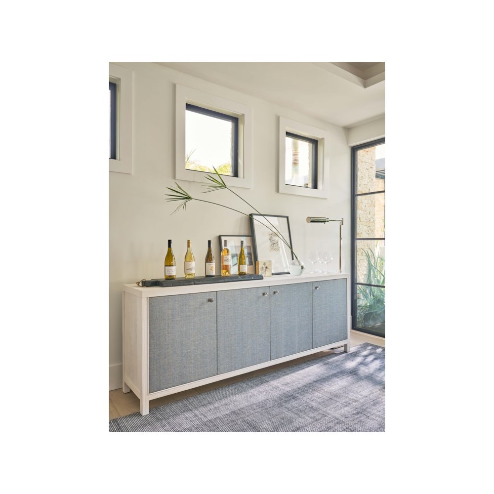 Captiva Credenza In White Sand/Blue Seagrass Color. Picture 5