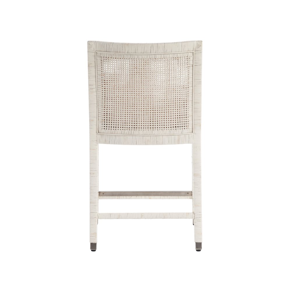 Longboat Counter Chair In White Rattan Color. Picture 3