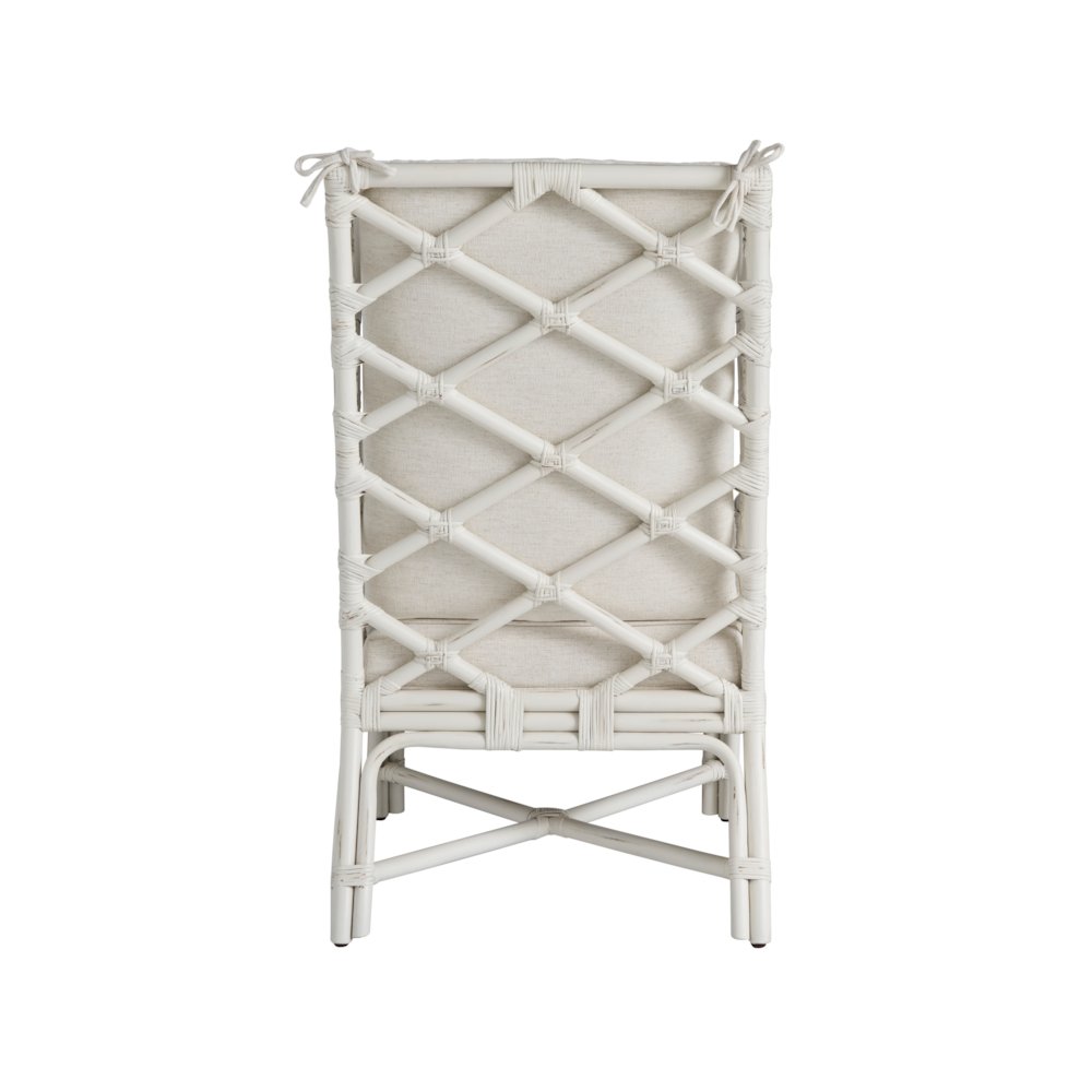 Santa Rosa Arm Chair In White Rattan Color. Picture 3