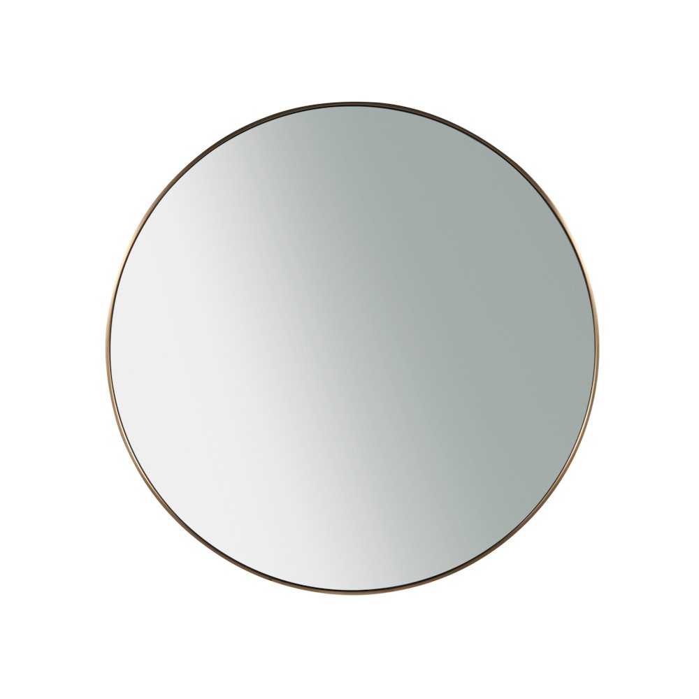 Orion Mirror  In White Satin Bronze Color. Picture 1