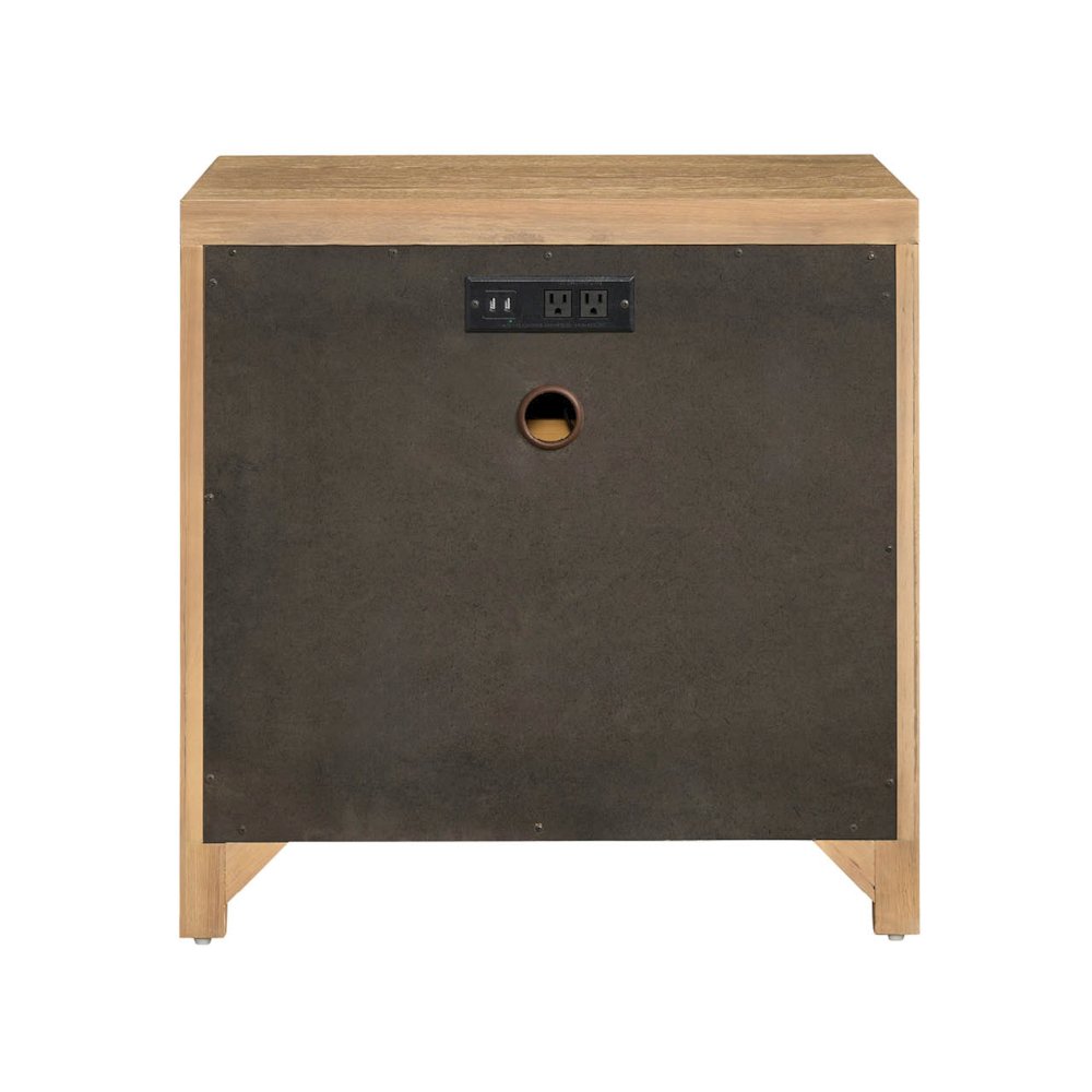 Carmen Three Drawer Nightstand in Skylark Color. Picture 3