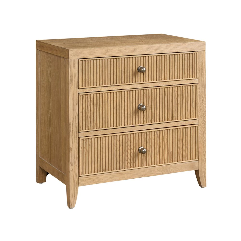 Carmen Three Drawer Nightstand in Skylark Color. Picture 2