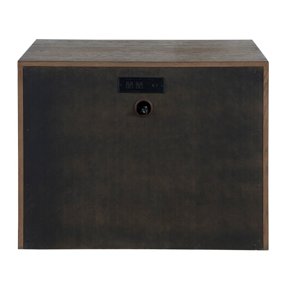 Atlas Drawer Nightstand In Medium Brown Oak Color. Picture 3