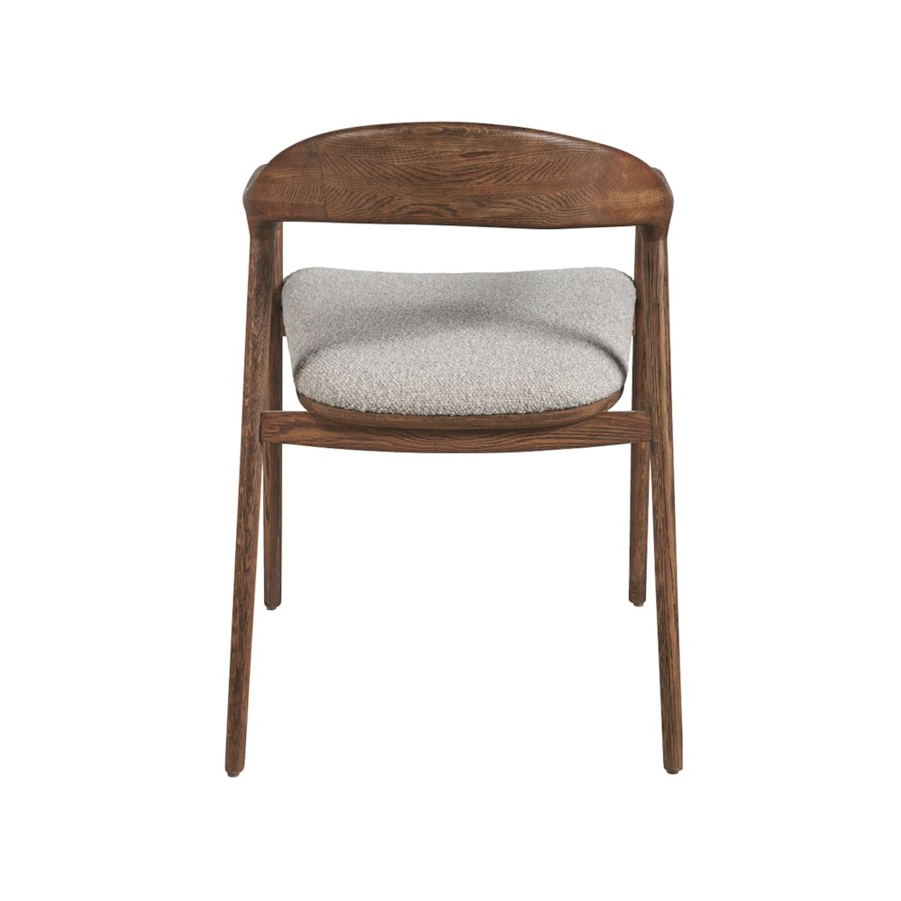 Echo Dining Arm Chair In Medium Brown Oak Color. Picture 3