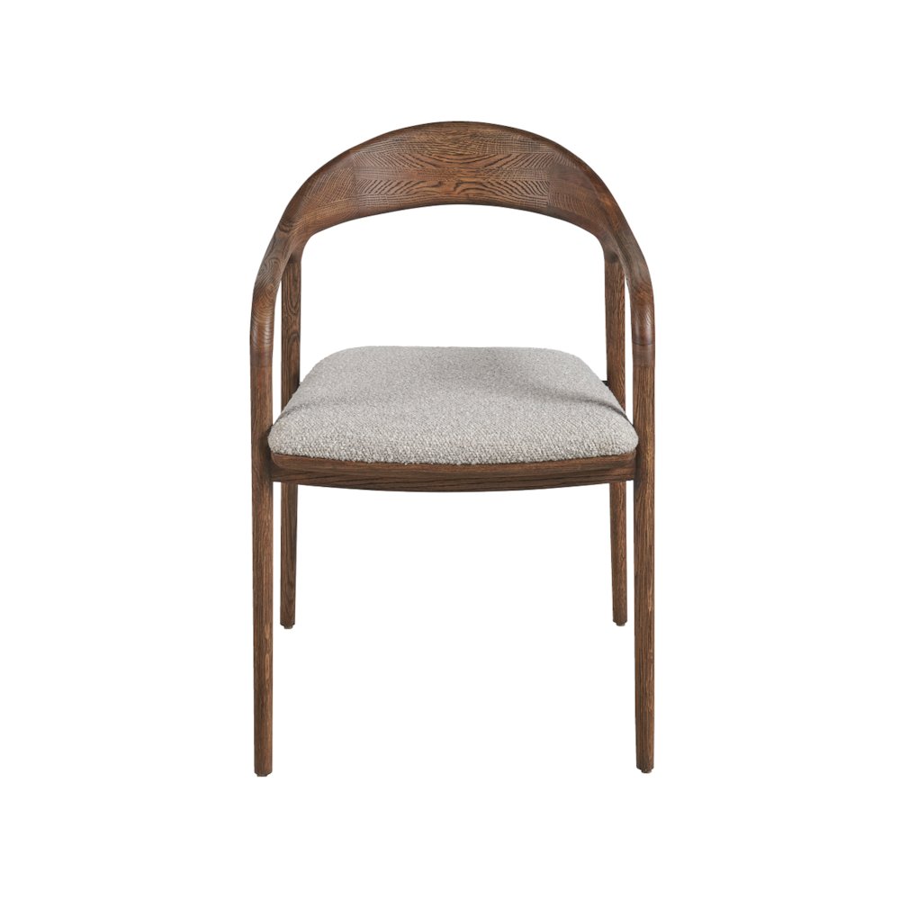 Echo Dining Arm Chair In Medium Brown Oak Color. Picture 1