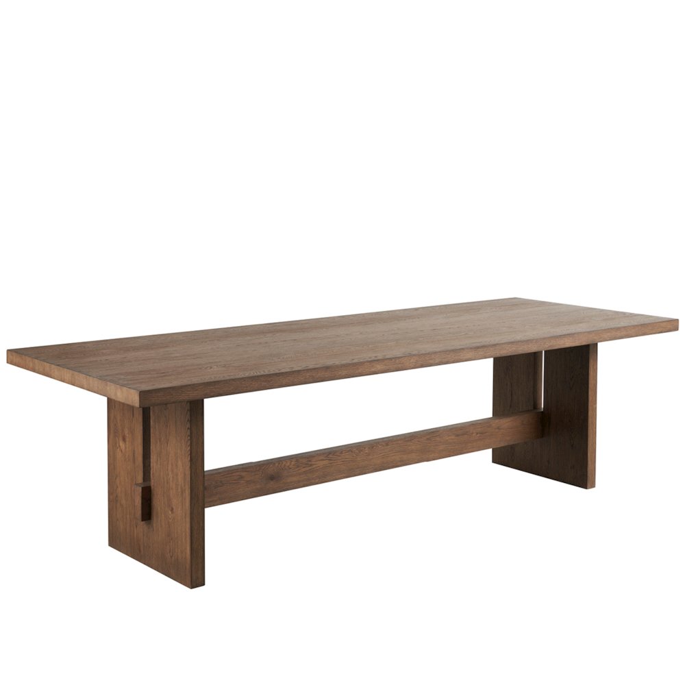Eden Dining Table In Medium Brown Oak Color. Picture 2