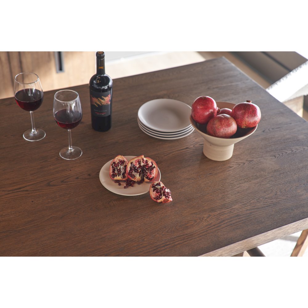 Eden Dining Table In Medium Brown Oak Color. Picture 5