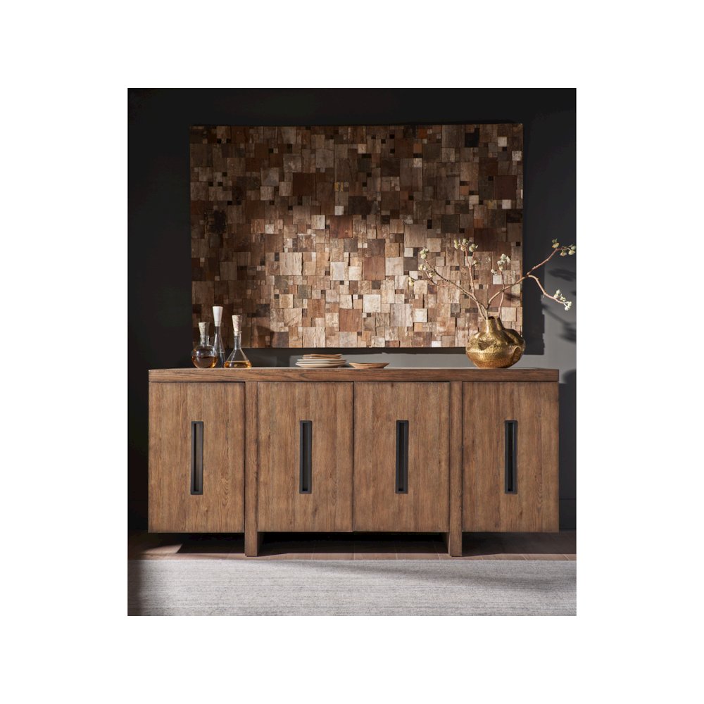 Veda Credenza In Medium Brown Oak Color. Picture 5