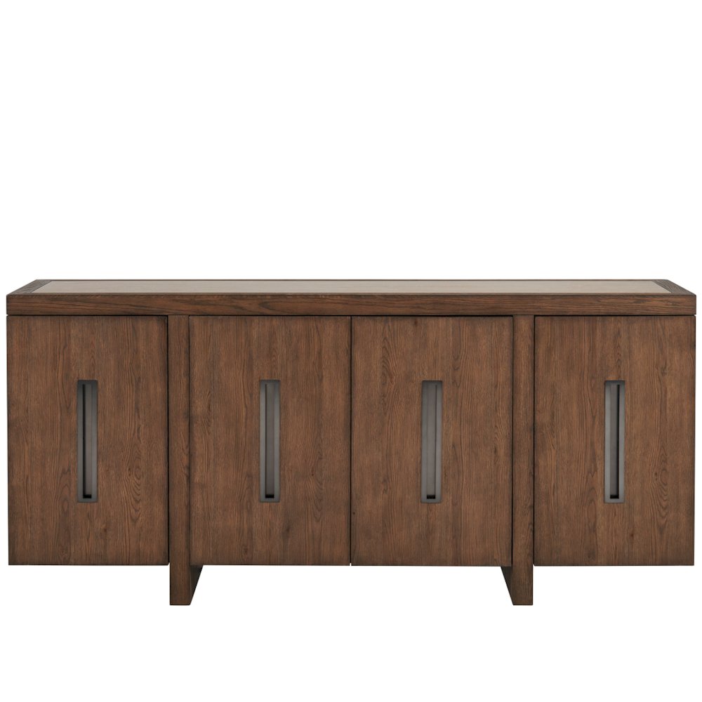 Veda Credenza In Medium Brown Oak Color. Picture 1