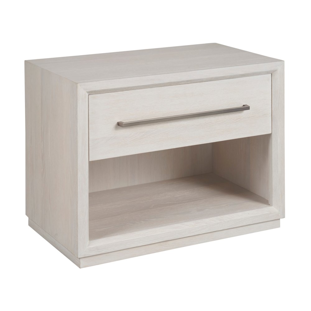 Astrid Drawer Nightstand In White Oak Color. Picture 2
